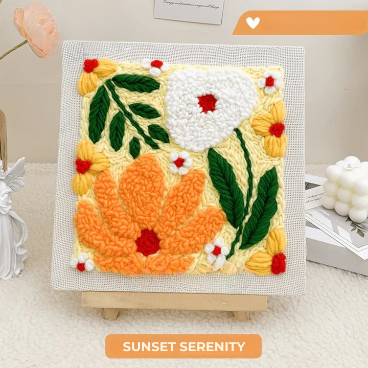 Punch needle broderikit