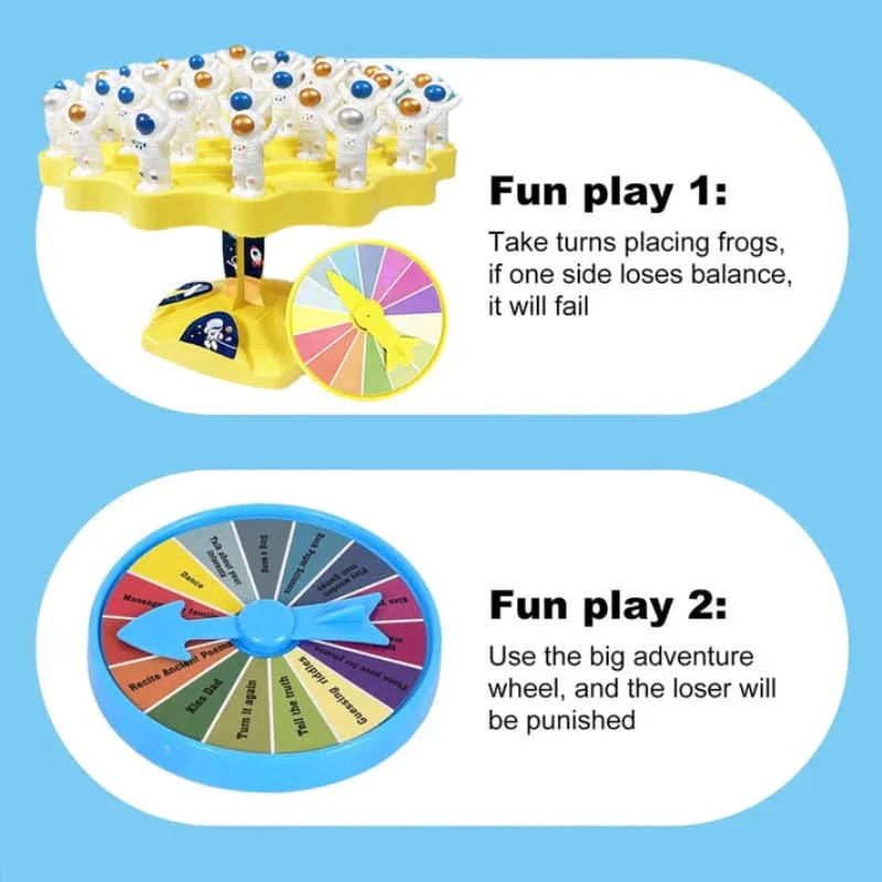 Astronaut balancing game to stimulate learning 