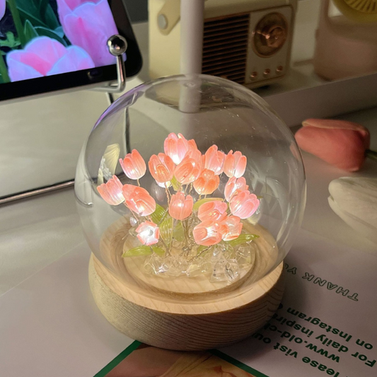 Lámpara DIY tulipán para montar – Suave luz floral 