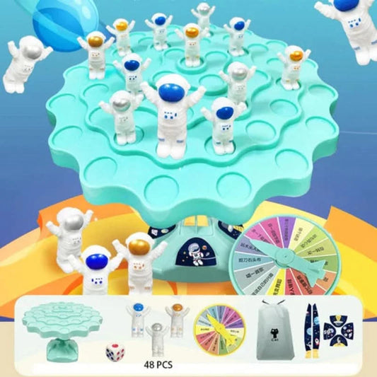 Jogo de equilíbrio de astronautas para estimular a aprendizagem 