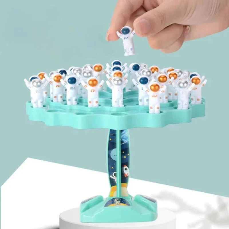Astronaut balancing game to stimulate learning 