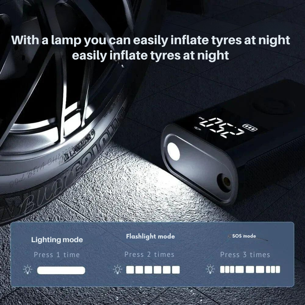 Gonfia i tuoi pneumatici in un batter d'occhio, ovunque tu sia 