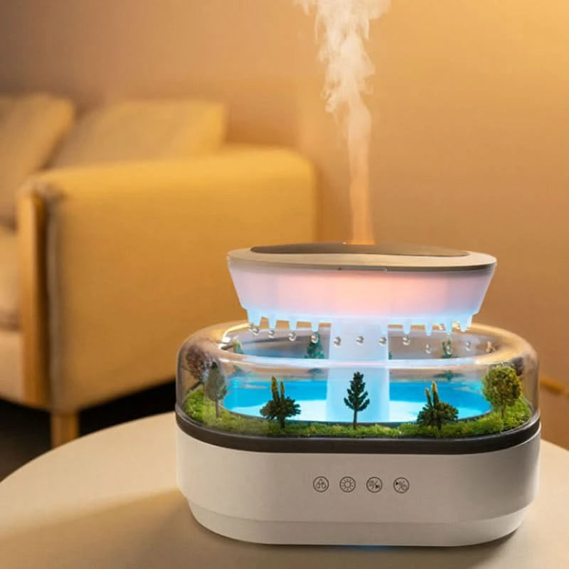 Difusor Efeito Chuva - Som, Neblina & Luz de Ambiente 