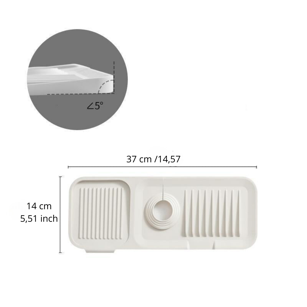 Silicone draining mat: quick and secure drying 