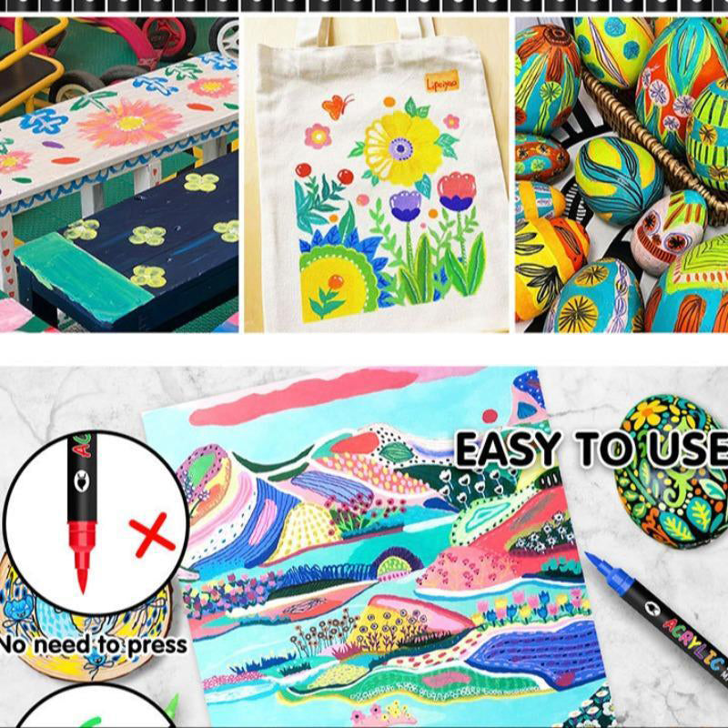 Pędzle do farb akrylowych do błyszczących kreacji 