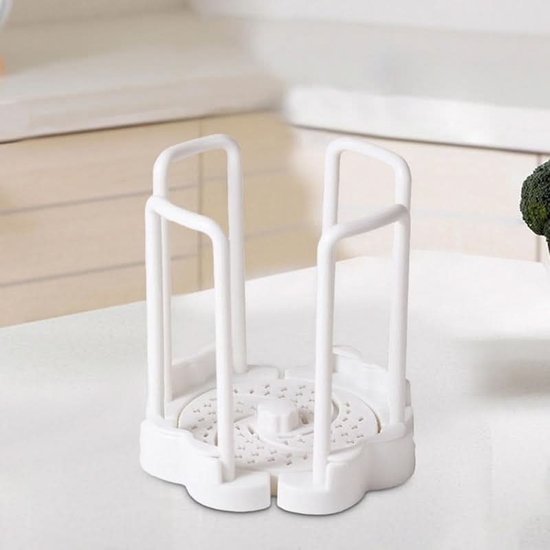 Adjustable draining rack for neatly stored bowls 