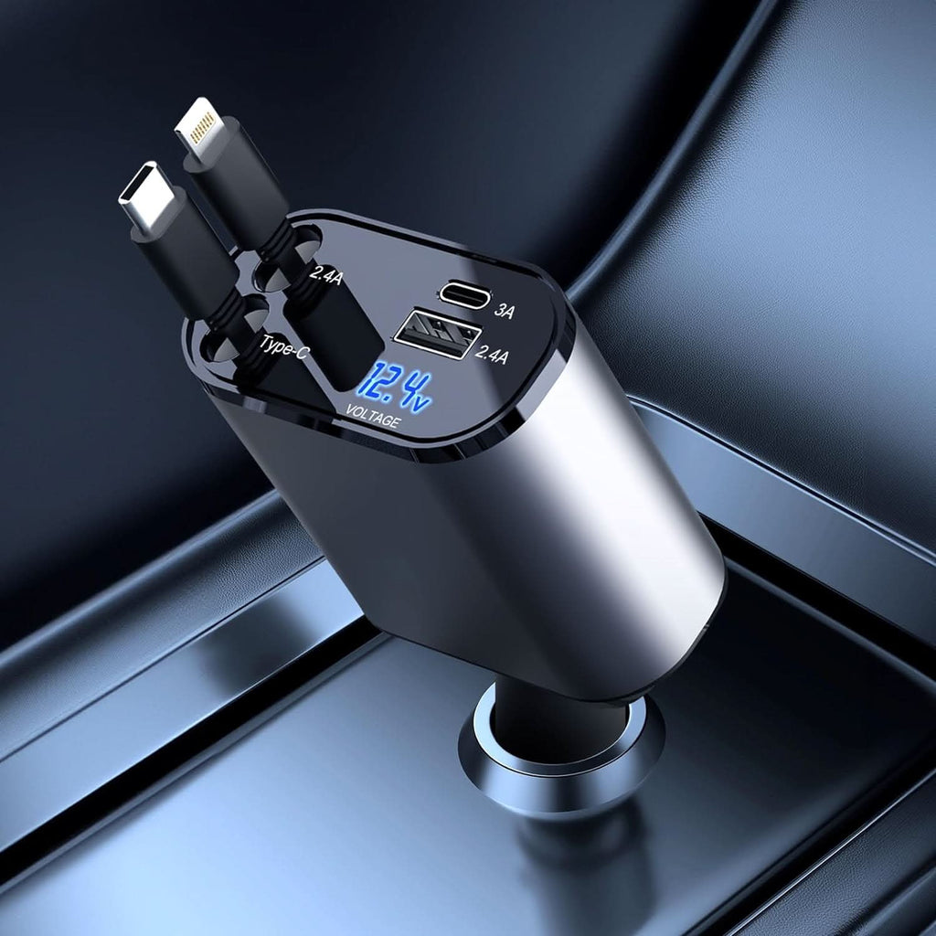 Rýchlonabíjačka do auta s dvojitým inteligentným USB portom 4 v 1 