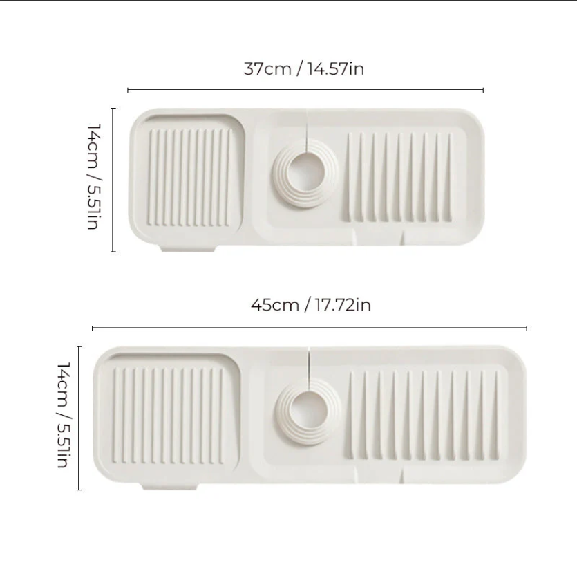 Silicone draining mat: quick and secure drying 