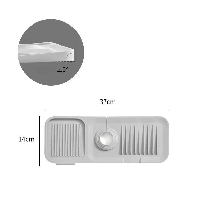 Silicone draining mat: quick and secure drying 