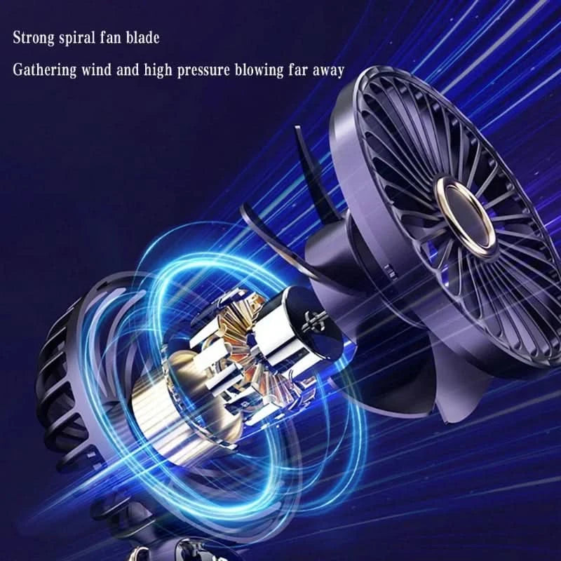 Mini ventilador potente com ecrã LED inteligente 