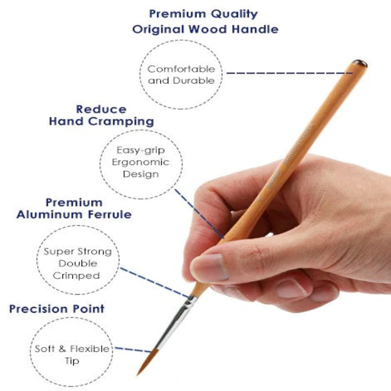 Tarkat siveltimet hienoille ja täydellisille yksityiskohdille (x11) 