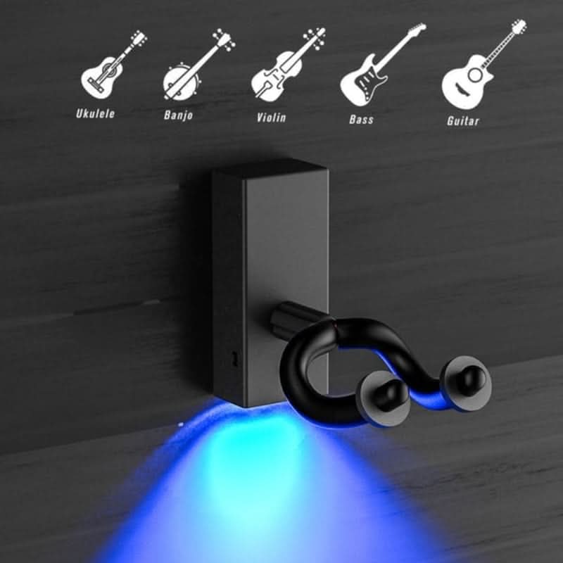 Wall-mounted LED support for guitar – Illuminate your instrument 