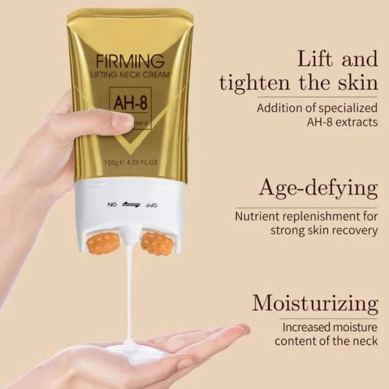 Straffende Creme für den Hals mit integriertem Massager 