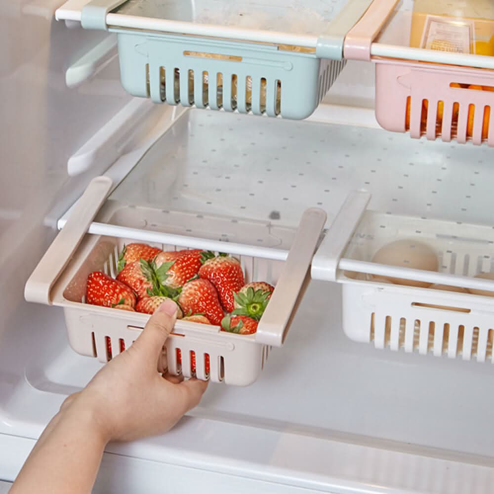 Organizador ajustável para refrigerador 