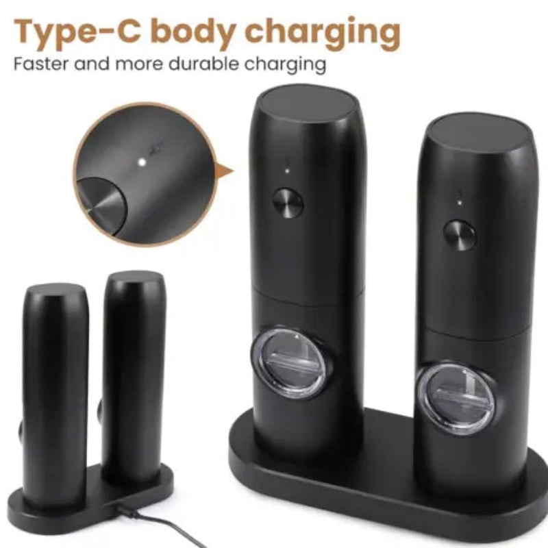 מטחנת חשמלית LED – תיבול מדויק ביד אחת 